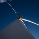 low-angle view of a turbine